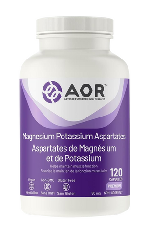 AOR Magnesium Potassium Aspartates 120 Veggie Caps