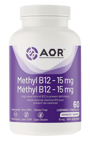 AOR Methyl B12 – 15 mg - Methylcobalamin Ultra 06 Lozenges