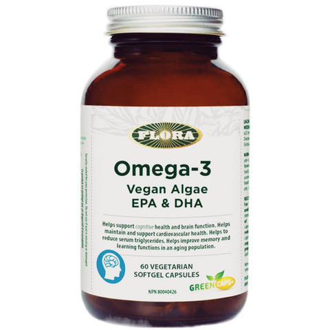 Flora Omega-3 Vegan Algae EPA & DHA - Formerly Omega Brain (60 VegSoftGel)