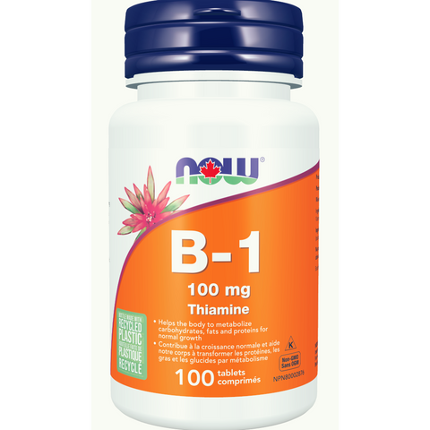 NOW Supplements Vitamin B-1 100mg (100 Tabs)