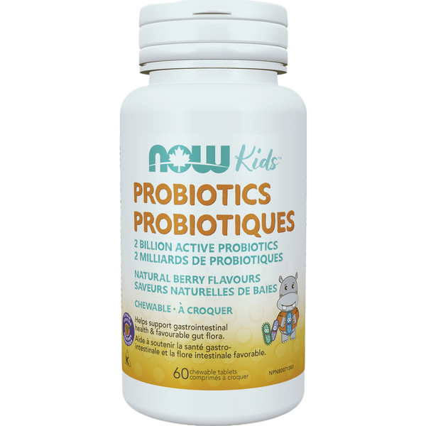 NOW Kids Probiotic FRIDGE (60 Chewable Tablets)