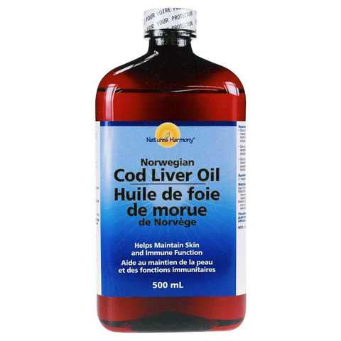 Nature's Harmony Cod Liver Oil Plain Norwegian (500 ml)