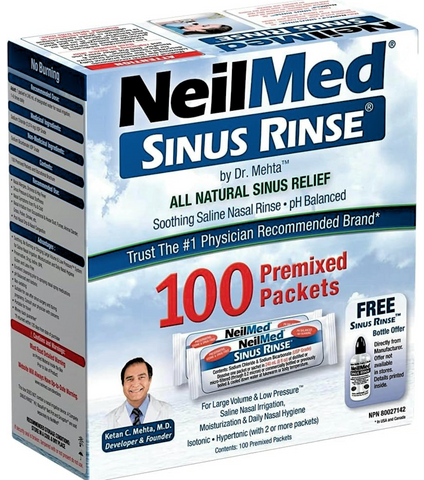 NeilMed Sinus Rinse Regular Refill Packets (100 Premixed Packets)