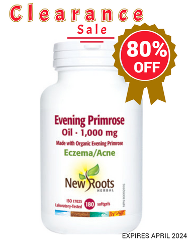 New Roots Herbal Evening Primrose Oil 1000mg -  Expires April 2024