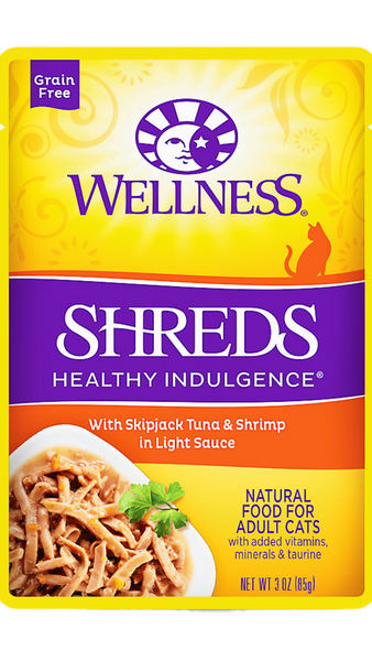 Wellness Healthy Indulgence Shreds Tuna & Shrimp - Cat Wet Food (3 oz)