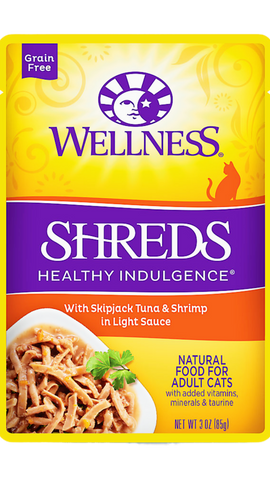 Wellness Healthy Indulgence Shreds Tuna & Shrimp - Cat Wet Food (3 oz)