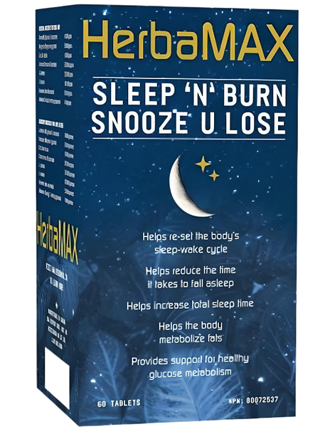 HerbaMAX Sleep 'N' Burn Snooze U Lose, 60 Tabs