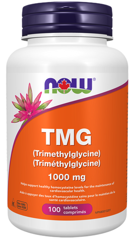 NOW Foods TMG (Trimethylglycine) 1000 mg (100 Tablets)