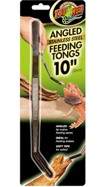 Zoo Med™ Angled Stainless Steel Feeding Tongs 10"