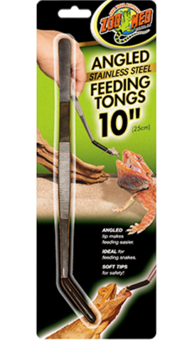 Zoo Med™ Angled Stainless Steel Feeding Tongs 10"