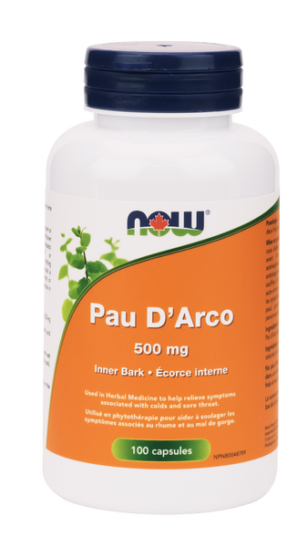 NOW Supplements Pau D'Arco 500mg (100 VegCap)