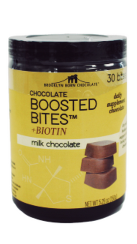 Brooklyn Born Chocolate Milk Chocolate Bites + Biotin, 30ct