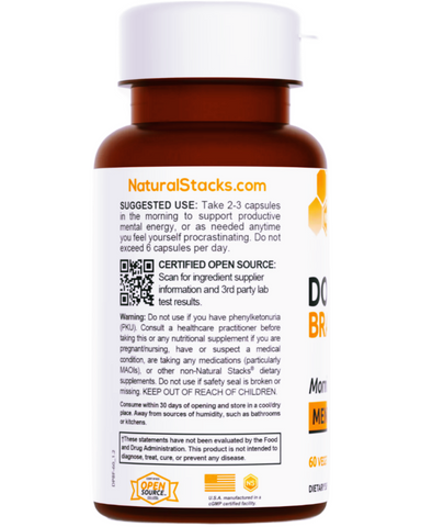 Natural Stacks Dopamine Brain Food w/ TMG (60 VegCap)