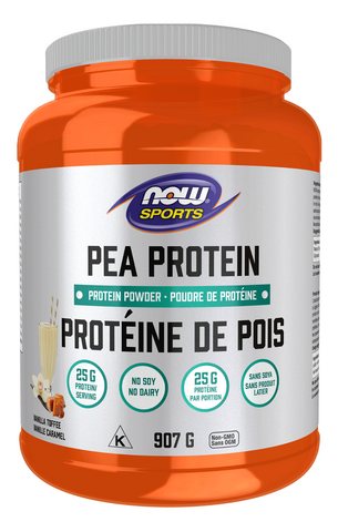 NOW Sports Pea Protein Vanilla Toffee, 907g