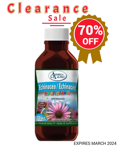 Omega Alpha Echinacea Kids Cherry Flavor 120 ml, Expires March 2024