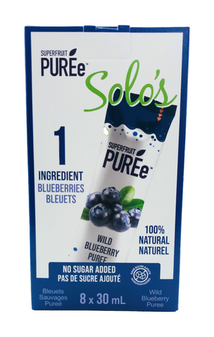 Superfruit Purée Solo’s Wild Blueberry,  8 x 30ml