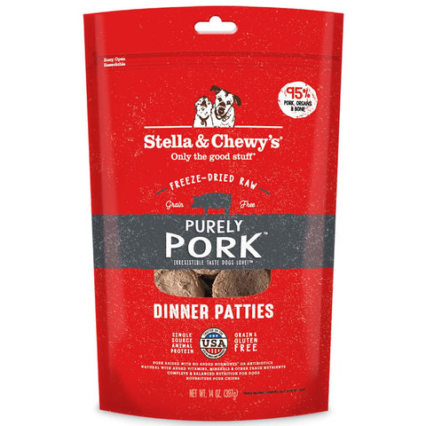 Stella & Chewy’s Purely Pork Freeze-Dried Raw Dinner Patties (14 oz)