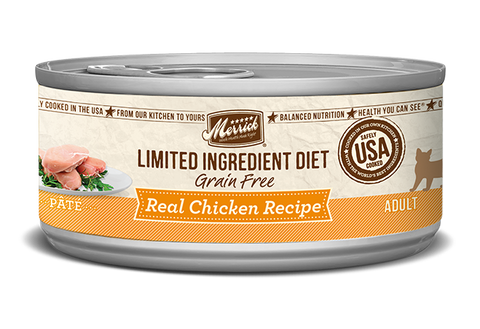 Merrick Limited Ingredient Diet Grain Free Real Chicken Recipe Pâté - Wet Cat Food (5.5 oz)