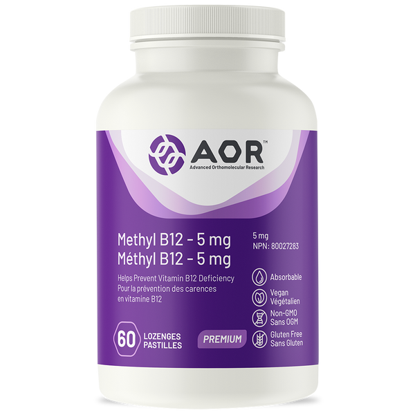 AOR Methyl B12 – 5 mg - Methylcobalamin (60 Lozenges)
