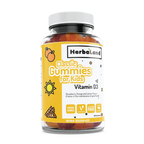 Herbaland Vitamin D3 Classic Gummies For Kids (60 Gummies)