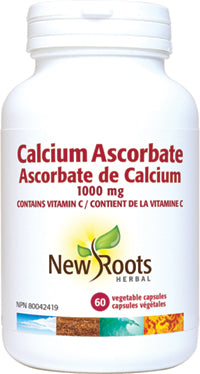 New Roots Herbal Calcium Ascorbate 1000mg (60 Veg Caps)