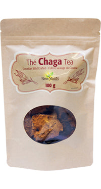 New Roots Herbal Chaga Tea Canadian Wildcrafted 100g