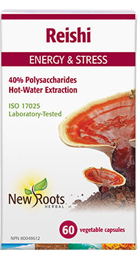 New Roots Herbal Reishi Energy and Stress 40% Polysaccharides Hot-Water Extraction