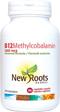 New Roots Herbal Vitamin B12 Methylcobalamin 1000mcg (90 Veg Caps)
