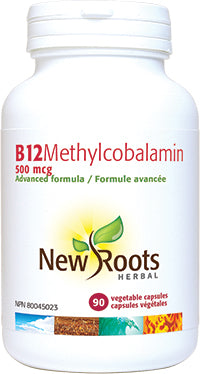 New Roots Herbal Vitamin B12 Methylcobalamin 500mcg (90 Veg Caps)