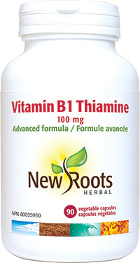 New Roots Herbal Vitamin B1 Thiamine 100mg (90 Veg Caps)