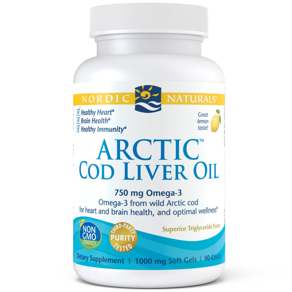 Nordic Naturals Arctic Cod Liver Oil - Lemon (90 Softgels)