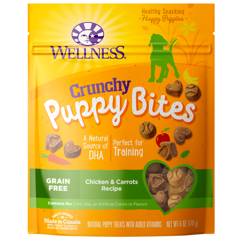 Wellness Puppy Bites Crunchy Chicken & Carrots Dog Treat 6 oz