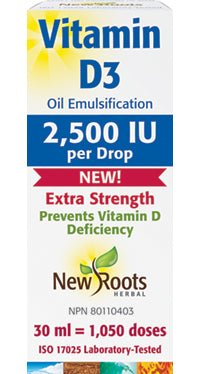 New Roots Herbal Vitamin D3 2500 IU Extra Strength (Liquid 30 ml)
