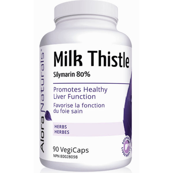 Alora Naturals Milk Thistle 80% Silymarin 90 Veggie Caps