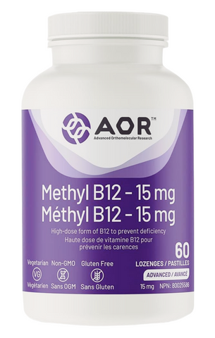 AOR Methyl B12 – 15 mg - Methylcobalamin Ultra Lozenges