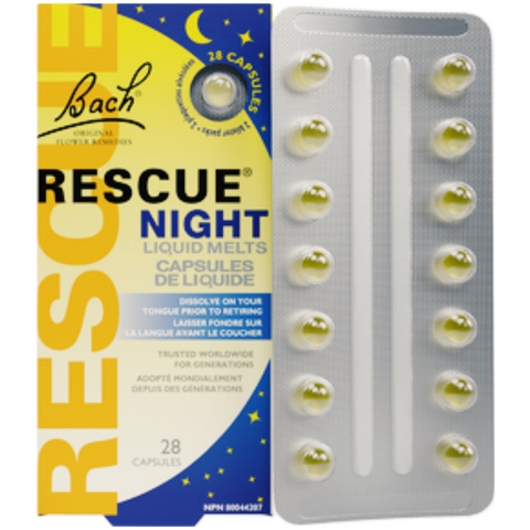 Bach Rescue Sleep Night Liquid Melts - alcohol free (28 Liquid Melts Capsules)