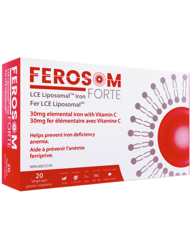 Ferosom Forte LCE Liposomal Iron 20 Veggie Caps