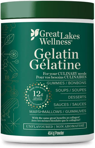 Great Lakes Wellness Grass-Fed Beef Gelatin Unfllavoured 454g