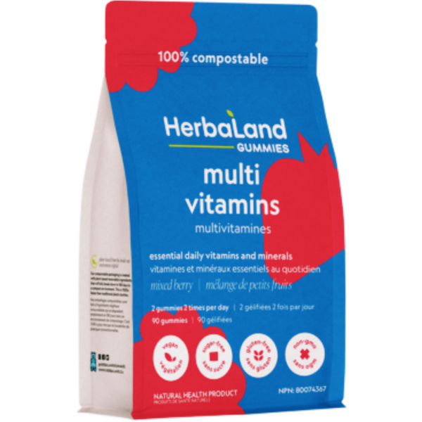Herbaland Multivitamin Gummies For Adults (Sugar-Free) - (90 Gummies)