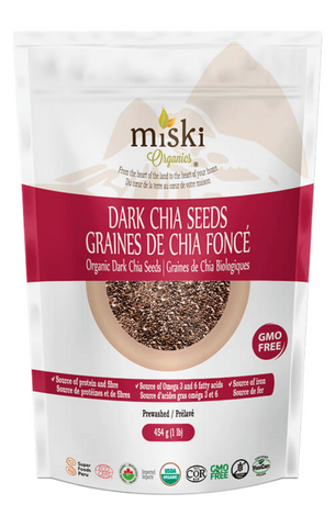 Miski Organics Organic Dark Chia Seeds 454g