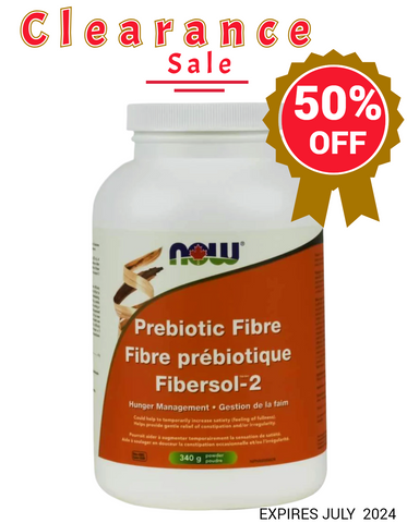 NOW Prebiotic Fibre with Fibersol 340g - Expires July 2024