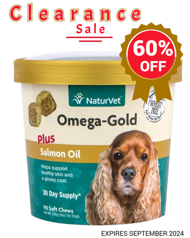 NaturVet Omega-Gold 90ct - Expires September 2024