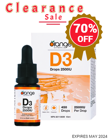 Orange Naturals Kids D3 Drops 400IU 15ml - Expires May 2024