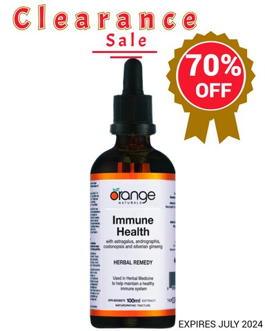 Orange Naturals Immune Health Tincture (100ml) - Expires July 2024