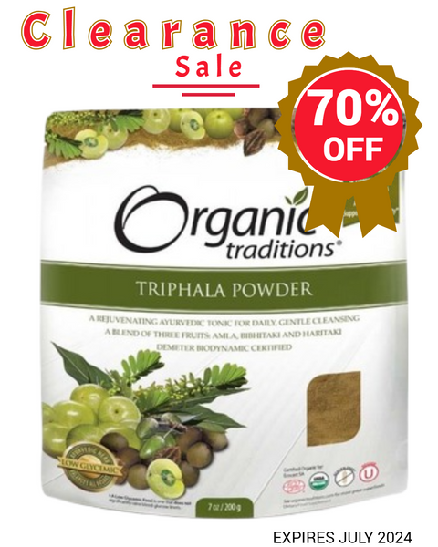 Organic Traditions Triphala Powder 200g - Expired July 2024