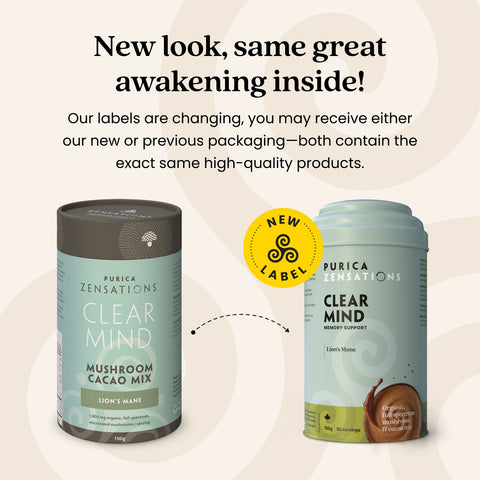 Purica Zensations Clear Mind - Lion's Mane Mushroom Cacao Mix (150g/30 Serving)