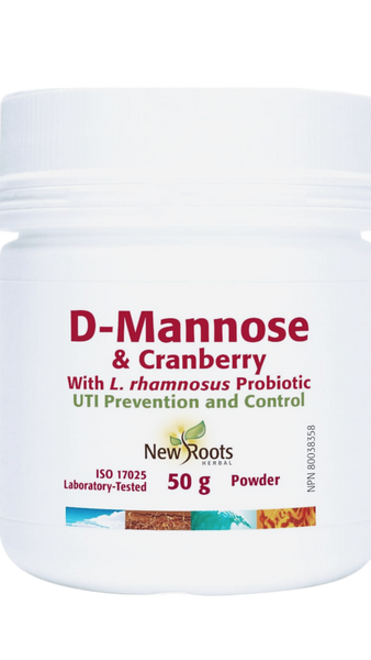 New Roots Herbal D-Mannose & Cranberry (50g Powder)