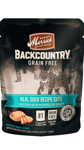 Merrick Backcountry Grain Free Real Duck Recipe Cuts - Cat Wet Food (3 oz)