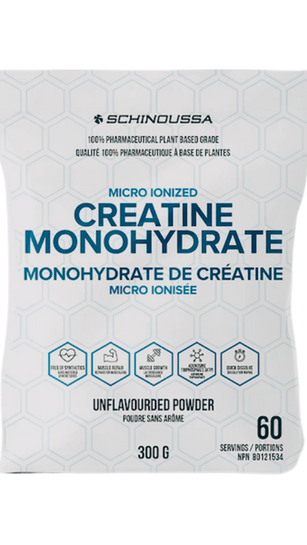 Schinoussa Micro Ionized Creatine Monohydrate (Unflavoured - 300g/60 Servings)