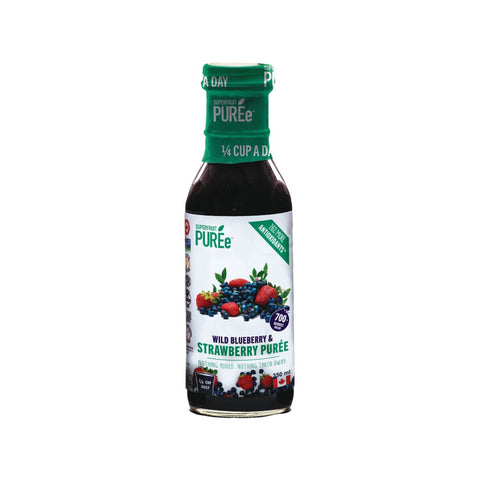 Superfruit Purée Wild Blueberry & Strawberry – 350ml Glass Bottle